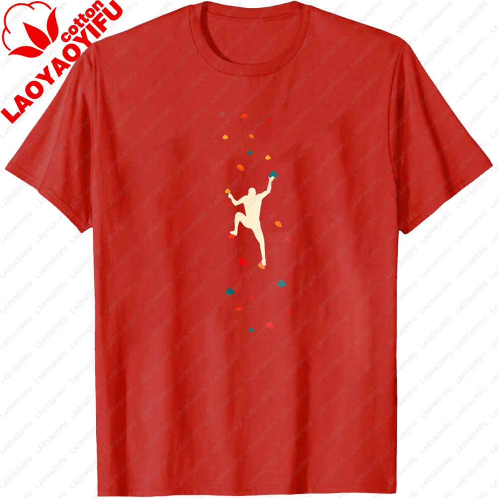 Climbing Lover T Shirt Men TShirt Summer Casual Fashion Cotton Short Sleeve Juggling Silhouette Design Fun Streetwear Gift Top