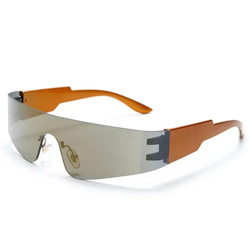 

NEW Sports Trends Goggles Sunglasses Women Men Fashion Punk Glasses Y2k Eyeglasses Brand Designer Mirror Sport Eyewear Goggle As shown