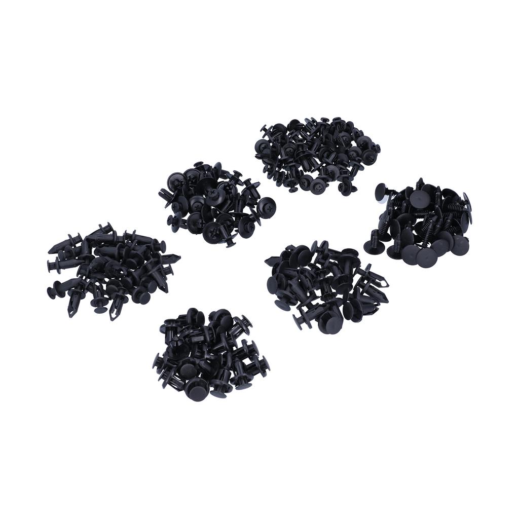 190pcs Auto Fasteners Clips 6 Size Mixed Push Rivets for Car Body Fender Hood Dash Panel