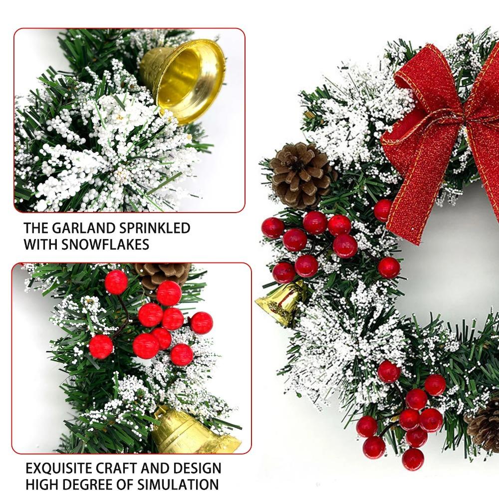 Red Berry Christmas Wreath 20/30/40cm Window Hanging Decor Pendant Xmas Tree Garland  Shopping Mall
