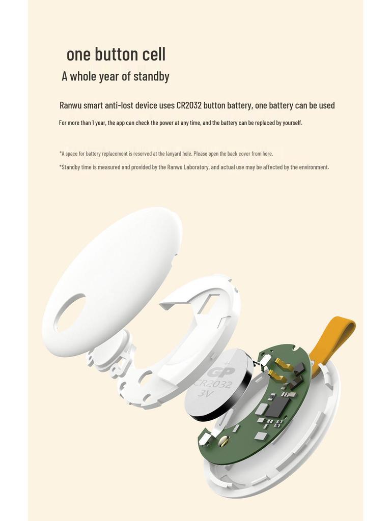 Ranwu Smart Keychain: Compact Phone & Key Locator, Anti-Loss Device, Item Tracker, Reminder