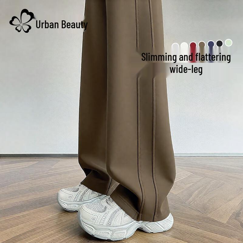 Women's High-Waisted Straight-Leg Wide-Leg Pants