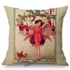 Tarot Alphabet Flower Fairy Baby Nursery Cartoon Art Home Decorative Sofa Throw Pillow Case Lovely Cute Children Cushion Cover