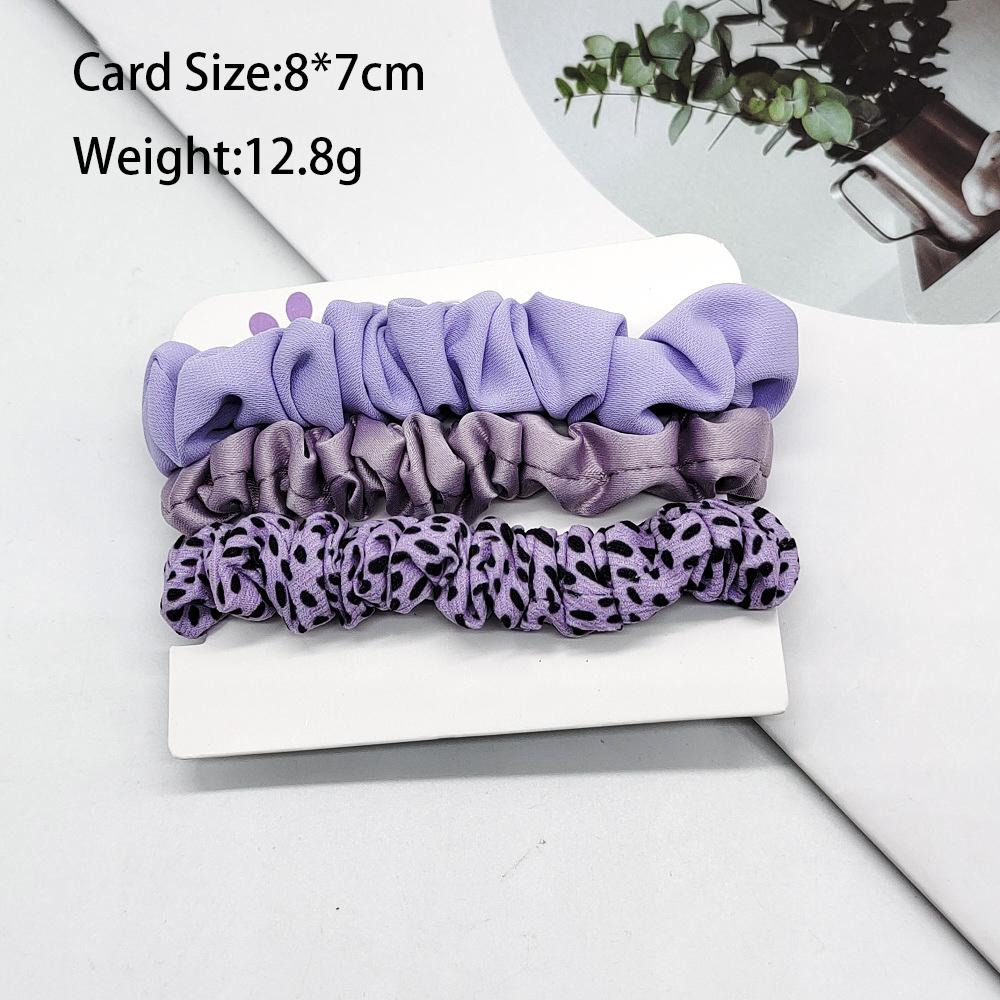 MIO New Style Leopard Pattern Hair Scrunchies Set Shining Matte Fabric Hair Accessories Hair Bands