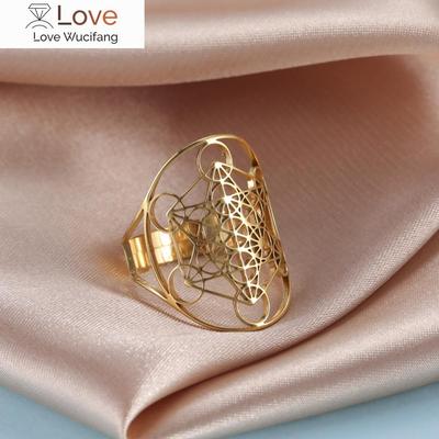 Skyrim Angel Seal Archangel Metatron Ring Stainless Steel The Secrets Of The Kabbalists Garden Solomon Geometric Rings For Women