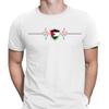 Free Palestine T-shirt Hartslag Vlag Red Gaza Solidariteit Mensenrechten PD255
