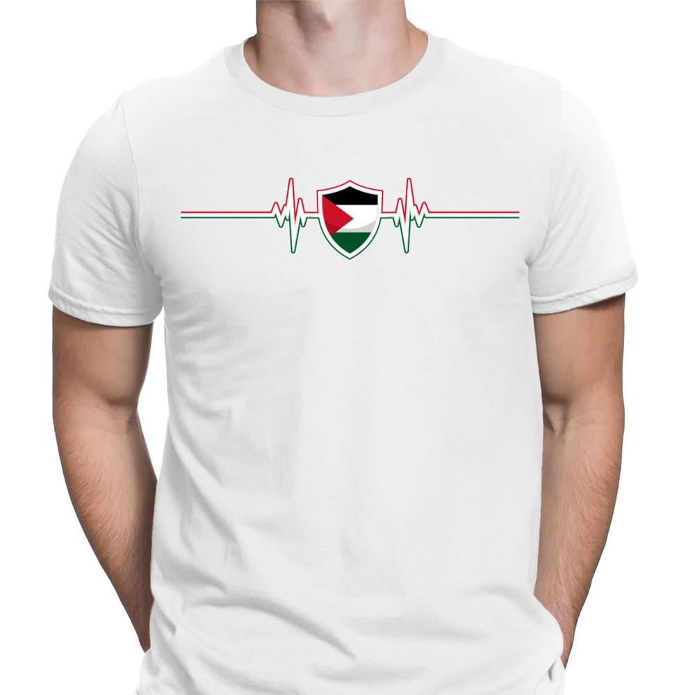 Free Palestine TShirt Heartbeat Flag Save Gaza Solidarity Human Rights PD255 2XL