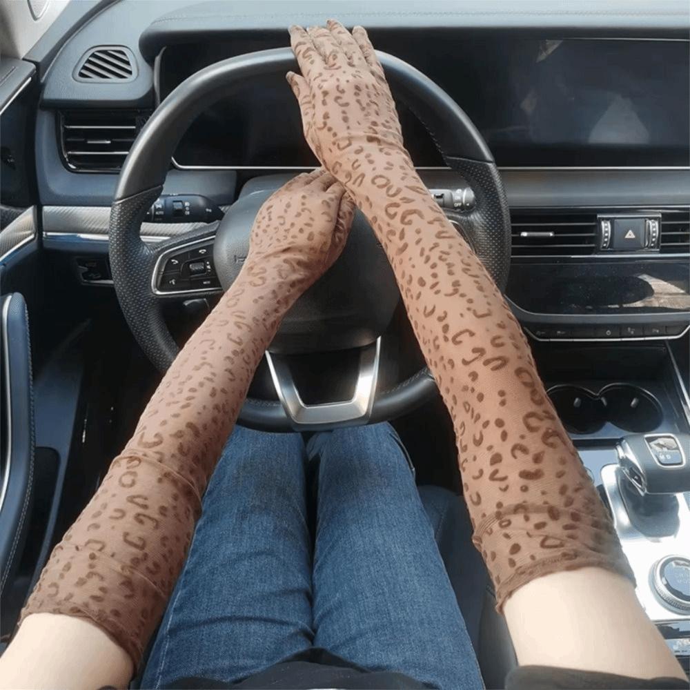 High Elasticity Long Gloves Transparent Opera Gloves Personality Mesh Gloves Drama