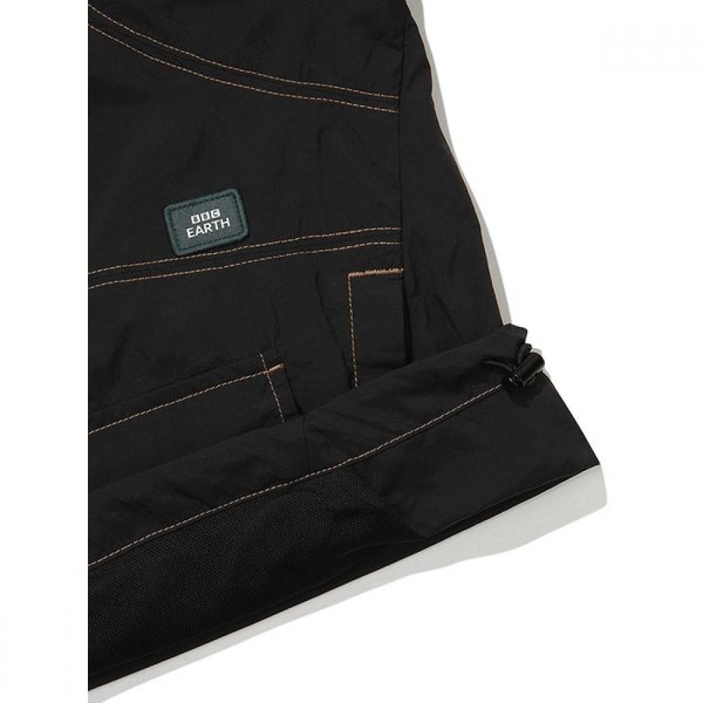 Earth Stitch Short Sleeve Anorak  Black 