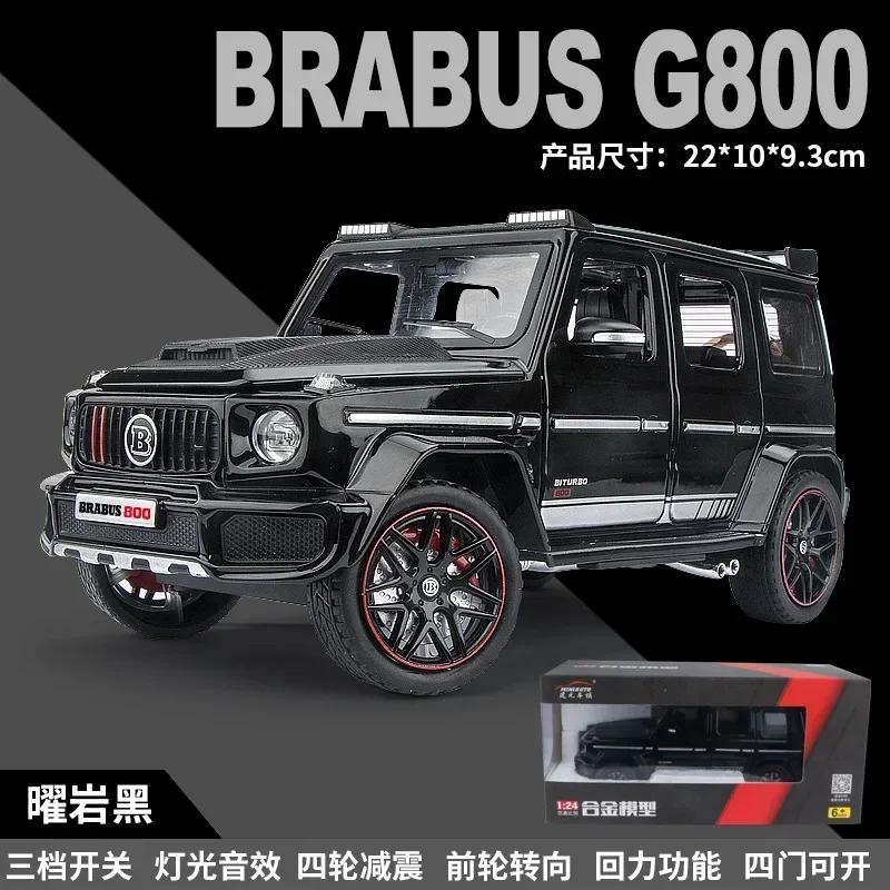 1:24 Mercedes Benz BRABUS G800 Hochsimulations-Diecast-Metalllegierungs-Modellauto Aufzieh-Sammlung Kinder Modische Ornamente