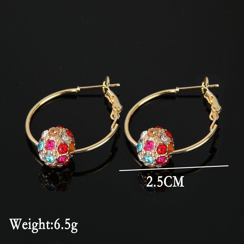 Austrian Crystal Ball Earrings Woman Party Wedding Shining Jewelry Boucle Lucky Accessories Gift