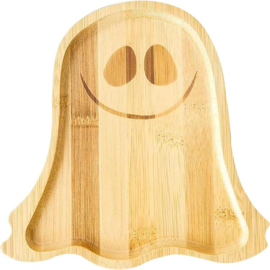 Halloween Wooden Tray Creative Party Centerpiece Festive Dinner Fruit Plate Layout Props for Spooky Holiday Celebrations