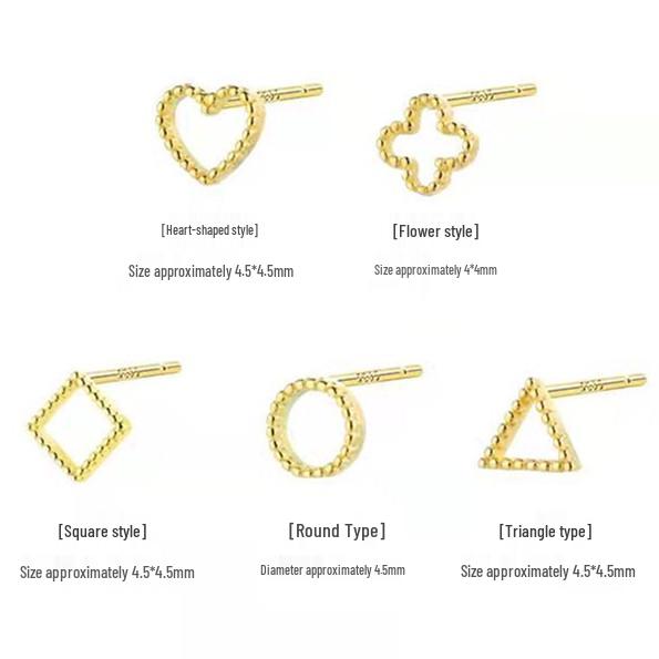 Beixi Silverware s925 Sterling Silver Geometric Earring Stud Set - Exquisite Design Sense 925 Silver