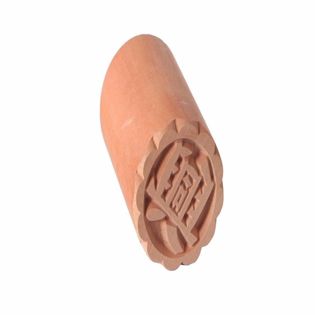 Unique Wood Moon Cake Stamp for DIY Pastry Making Celebrate Chinese Traditions
