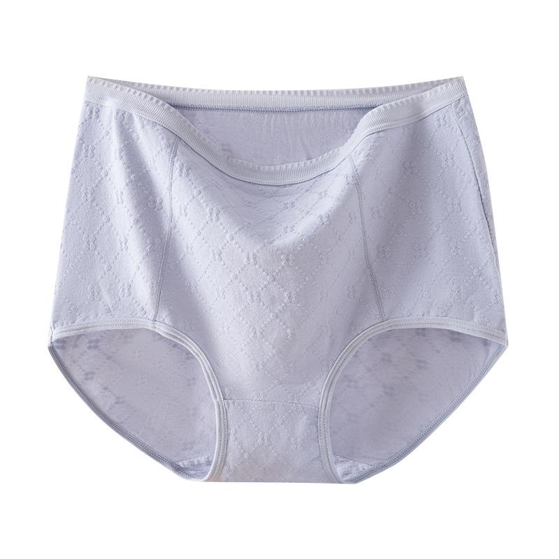 Plus Size Women's Spring and Summer Three Dimensional Jacquard Cotton Antibacterial Briefs