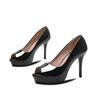 Fashion Shoes For Women 2025 Evening Pointed Toe Ladies Summer Footwear 10cm Super High Heel Stilito Platform Black Luxury Brand Shoes