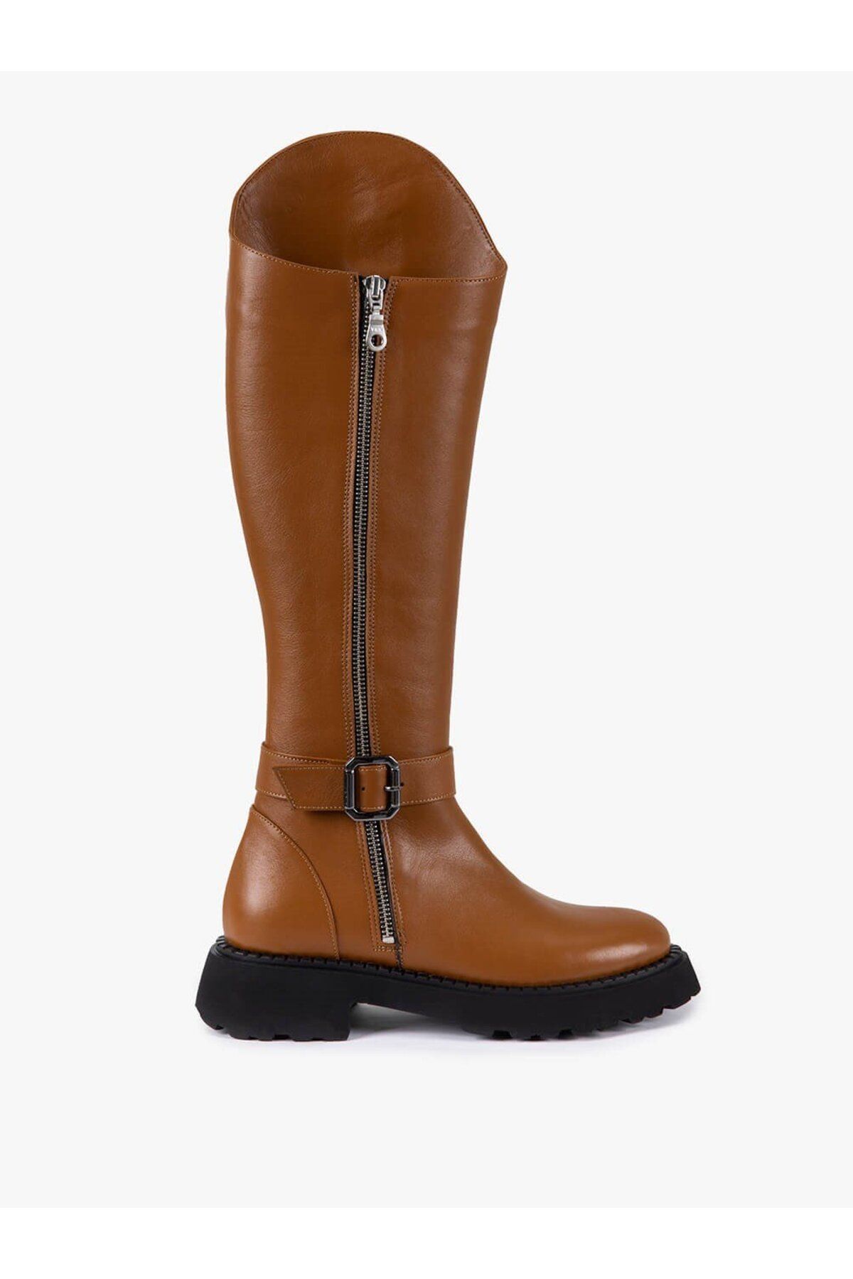 

Женские современные стильные модные ботинки из натуральной кожи Ginav Tan Leather Boots 36