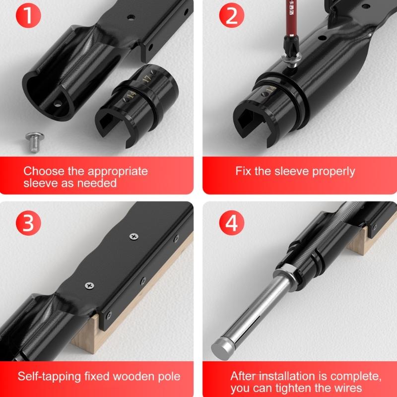 High Carbon Steel Adjustable Ceiling Fastener Tool Quick Changes Sockets 10 12 13 14 17mm Compact Design