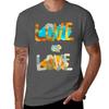 Love Is Love Orange And Blue Design Tshirt Summer Sports Quick Dry Tshirt