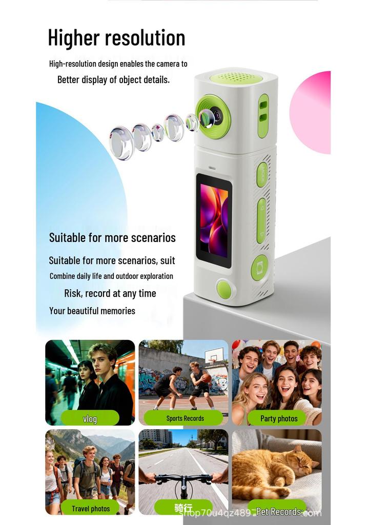 Mini Camera G10 Youth Series 2K HD with Rotating Lens and Portable Recorder