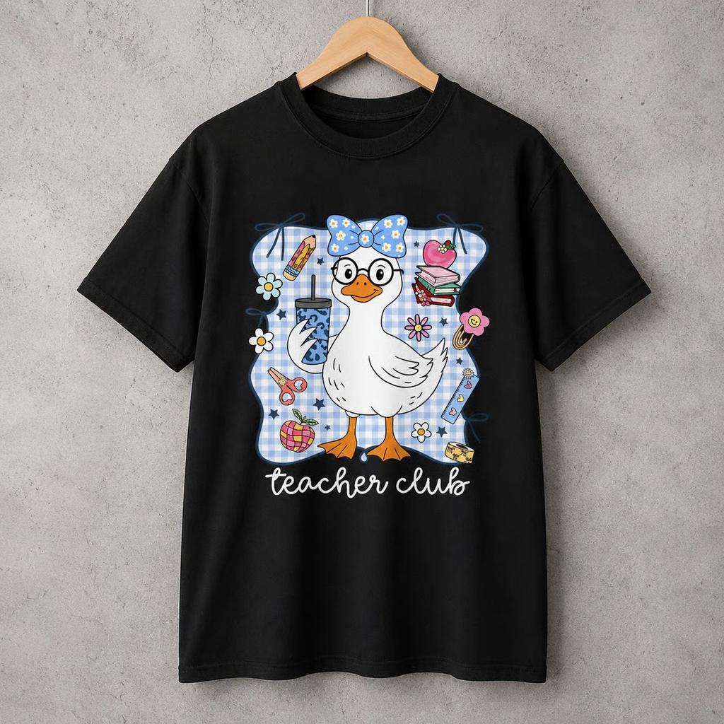 Teacher Club T Shirt Cute Duck Teacher Gift Back to School