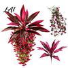 Fake Hanging Flowers for Decoration Artificial Flowers Plants Outdoors UV Resistant Faux Indoor Flower Ornaments Outdoor Greenery Porch Patio,
