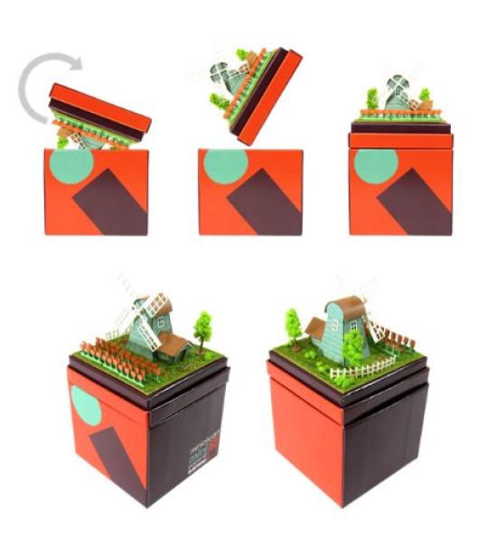 Sankei Miniature Art Mini Tulips and Windmill MP05-02