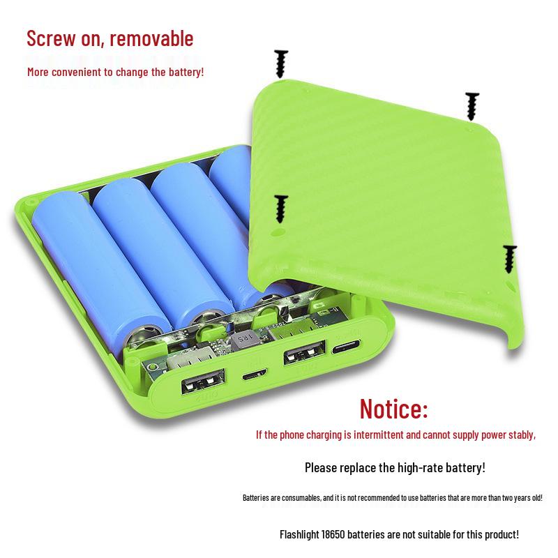 4-Section 18650 Battery Box Power Bank Shell Kit