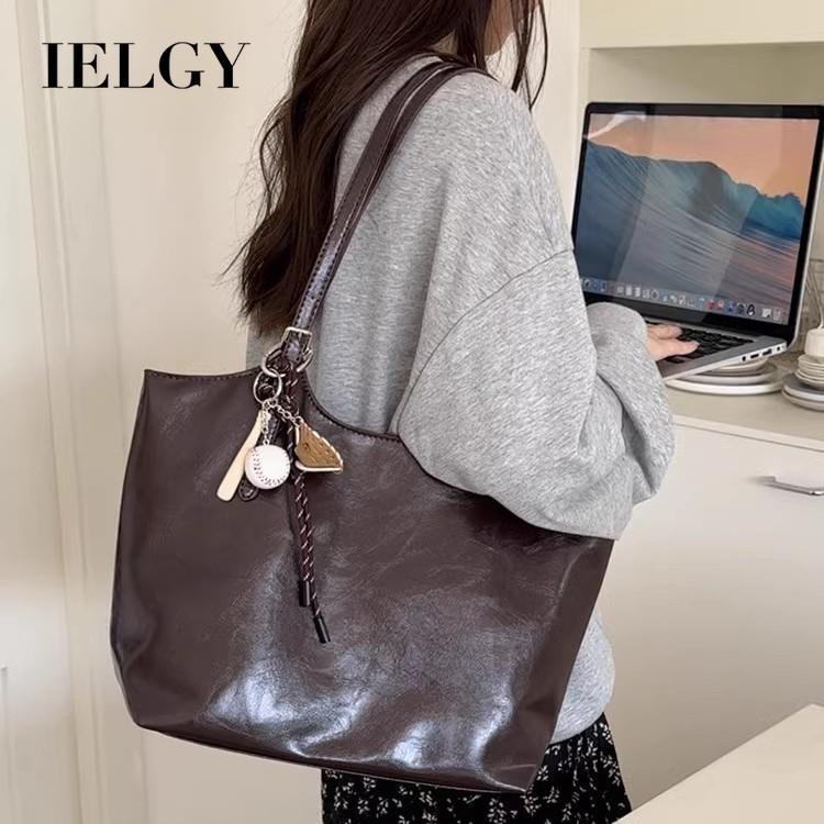 IELGY Large-Capacity Underarm Bag Women's Fashion Commuter One-Shoulder High-End Niche All-Match