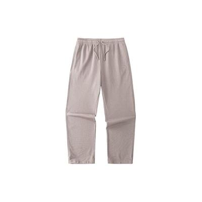 Loose Breathable Straight Leg Knitted Sports Pants Men Bottoms Majestic-Gray 152428328-2
