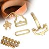 Pure Brass Belt Buckle Environmental Protection D Shaped Buckle Set for Wasit Belt Accessories