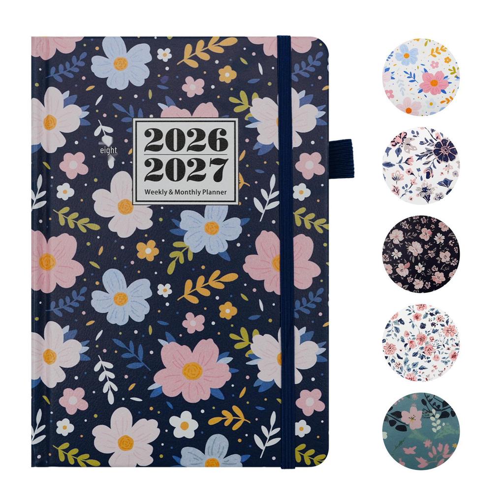 A5 Mid-Year 2026-2027 English-Chinese Planner: Weekly Notebook with Custom Logo.