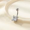 Geometric Navel Piercing Stainless Steel Body Jewelry Elegant Curved Barbell  Daily Wear