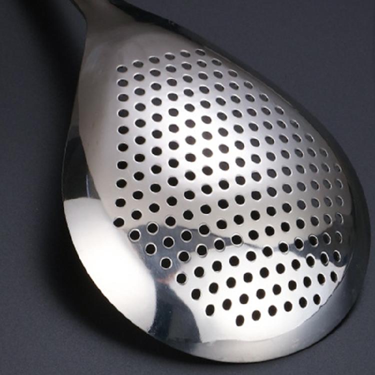 Household Dumplings Ladle Long Handle Pepper Colander Heavy Duty Food Strainer Spoon for Frying & Cooking
