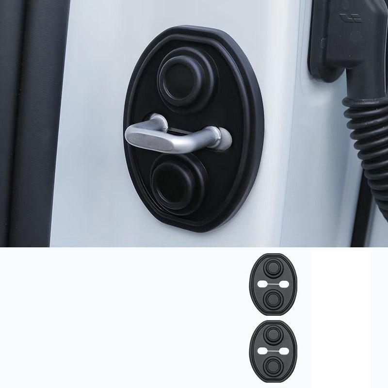 

Upgrade Car Door Closing Shockproof Silicone Cushion Mute Shock Absorber Protective Covers Car Door Latch Accessories black 2pcs