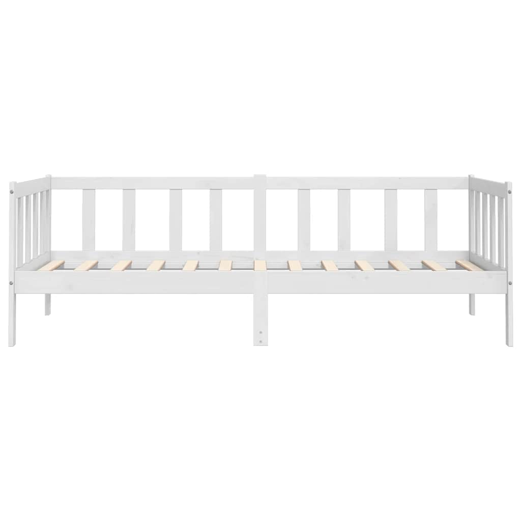 Vidaxl Daybed, White, Solid Pine Wood, 90X200 Cm