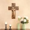 Baptism Gifts Wooden Wooden Cross 3D Design Hanging Plaque Wall Cross Handcrafted Cross Wall Decor Church Decor