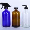 Large Brown Glass Spray Bottle - Hand Sanitizer & Cosmetic Dispenser with Pump