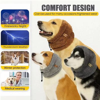 Noise-proof Dog Headgear Adjustable Pet Neck Gaiter New Puppy Scarf for Small Medium Large Dogs