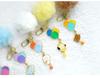 [BT21] Solomon Shoji Metal Dangle Keychain, Fur Keyring with Balloon Design, Fluffy, Baby, Cute, Chibi, Gift (RJ)