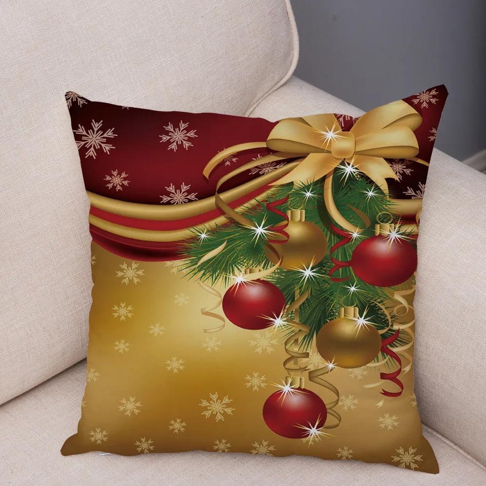 Weihnachts-Themen-Kissenbezüge Auto Zubehör Büro Santa Claus Wohnzimmer Sofa Hause Kissenbezüge