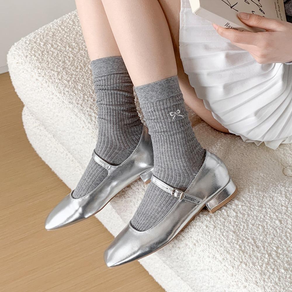 

JK Balletcore Bow Sock Lolita Embroidery Bowknot Socks Ins Girl