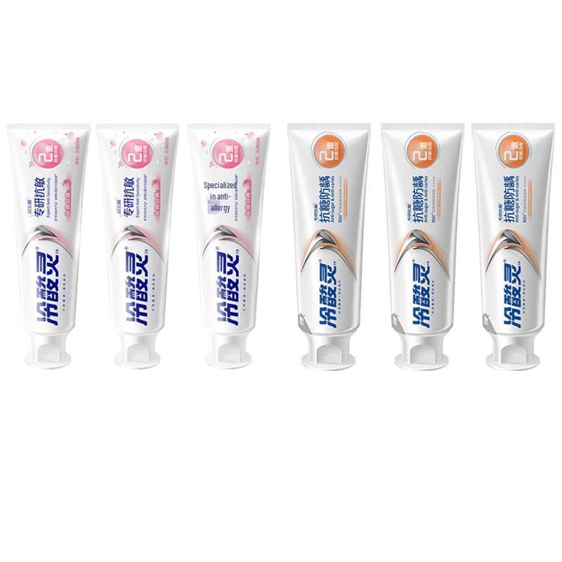 Lengsuanling Expert Anti-Sensitivity Toothpaste Peach & Anti-Sugar/Cavity 6-Pack