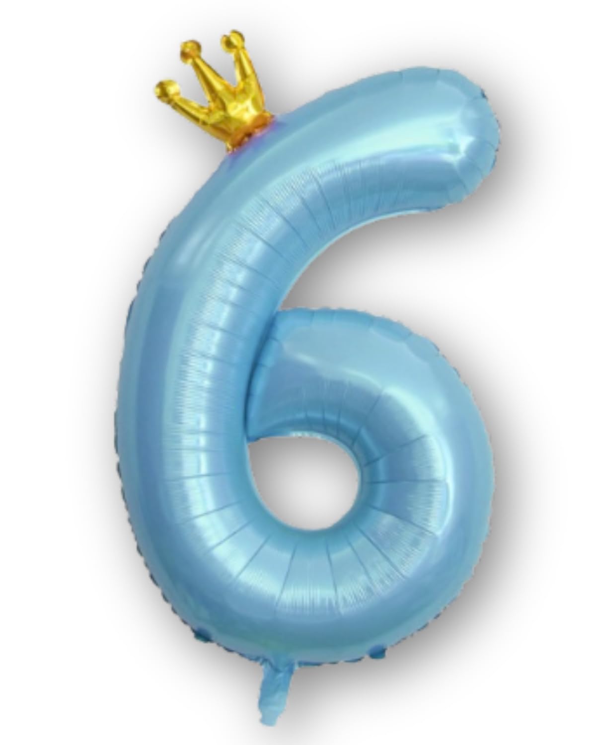 

La Kissa Balloon Number Birthday Decoration Balloon Crown 40-Inch Large Number Balloon Straw 90cm Anniversary Blue Crown 6