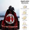 Ac Milan Personalized Text Blanket Cozy Customizable Blanket Durable Comfort Great for Seaside Nap Couch Bed Four Seasons Multipurpose