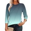 Women's Fashion Casual 3/4 Sleeve Tops Pleated Fashion Clothing T-shirt Tops