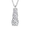 Sansheng Stone Light Luxury Necklace Female Pendant Inlaid with Synthetic Zircon Advanced Sense Personality Fairy Wind Clavicle Chain Item Jewelry