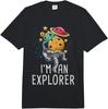 Astronaut Bowling Planets Explorer Graphic Print Casual Mens Cotton Short Sleeve TShirt