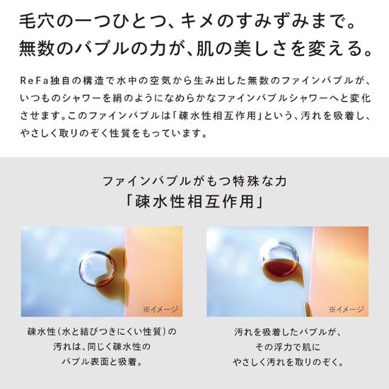 ReFa FINE BUBBLE FINE BUBBLE U White Shower Head with Shopper Nano Bubble Bath Supplies Bath New Model