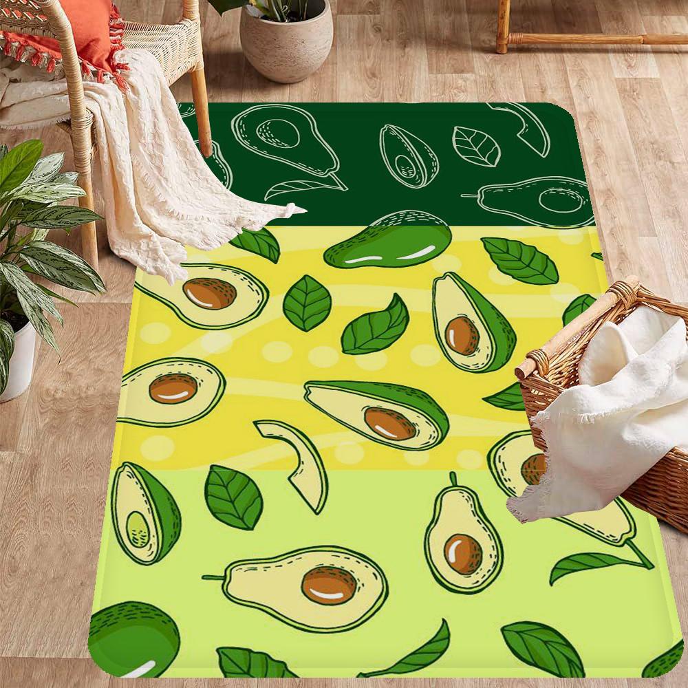 Avocado Room Mats Retro Multiple Choice Living Room Kitchen Rug Non-Slip Welcome Rug